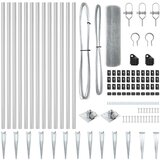 vidaXL set ograjnih stebrov Set 2 Galvanizirano jeklo 25 x 0.5 m Trdno | Shoptok.si
