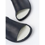 BOSHIMAO Women's flip-flops with leather insole navy blue | shoptok.hr
