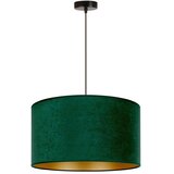  Duolla - Luster na sajli ROLLER 1xE27/15W/230V tamnozelena/zlatna, prečnik 40 cm | Eponuda.com