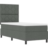 vidaXL Škatlasta vzmetnica s posteljo Temno siva 80x200 cm Tkanina | Shoptok.si
