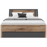XXXL Postelja S Predali Saturn, Hrast, Temno Siva, 160x200 | Shoptok.si