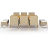  Vrtna jedilna garnitura 11-delna bež, (21146148) | Shoptok.si