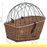 vidaXL Kolesarska košara s pokrovom 55x31x36 cm naravna vrba | Shoptok.si