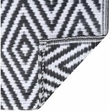  Vanjski tepih ARAKIL bijelo-crni 120 x 180 cm PP Bijela | shoptok.hr