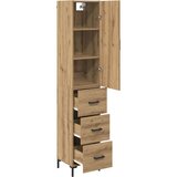  Highboard Umjetnički hrast 34,5 x 34 x 180 cm Konstruirano drvo Slike