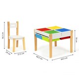ECO TOYS miza s predalnikom in predali za igrače ter dvema stolčkoma | Shoptok.si