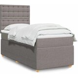  Krevet s oprugama i madracem smeđesivi 100 x 200 cm od tkanine | shoptok.hr