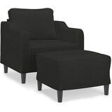 vidaXL fotelj s stolčkom za noge črn 60 cm blago, (20910242) | Shoptok.si