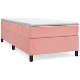 vidaXL Box spring postelja z vzmetnico roza 80x200 cm žamet, (20726223) Cene