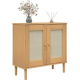  Komoda SENJA smeđa izgled ratana 80x35x80 cm masivna borovina | Eponuda.ba