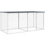  Kavez za kokoši s krovom antracit 203x98x90 cm pocinčani čelik | shoptok.hr