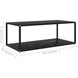  Stolić za kavu crni 100 x 50 x 35 cm od kaljenog stakla | Shoptok.si