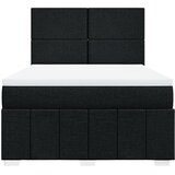  Krevet s oprugama i madracem crni 160x200 cm od tkanine | shoptok.hr