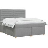  Boxspring krevet s madracem Svjetlosiva 160 x 200 cm Tkanina - Svjetlosiva 160 x 200 cm Dizajn linija | shoptok.hr