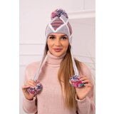 Kesi Women's cap with long ears Eunika K322 gray+red | shoptok.hr