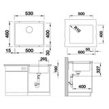 Blanco SUBLINE 500-U antracit | Eponuda.com