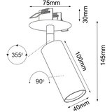  Brosline 3253 - Ugradno spot svetlo ACE 1xGU10/4W/230V belo | Eponuda.com