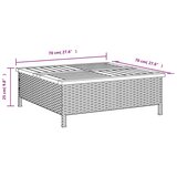  Vrtni stol sivi 70 x 70 x 25 cm od ratana i bagremovog drva | shoptok.hr