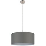 Eglo pasteri 1, e27, ø530 nikl/mat, tekstil siva | Eponuda.com