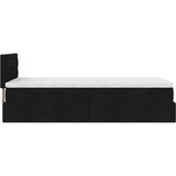  Otomanski okvir kreveta s madraca crni 80x200cm od tkanine | shoptok.hr