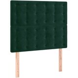  LED uzglavlje tamnozeleno 80x5x118/128 cm baršunasto | shoptok.hr