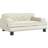 Maison Chic Otroški kavč - Otroški divan - Otroški sedež krem 70x45x30 cm žamet, (21729727) | Shoptok.si