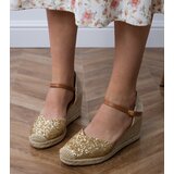 D/CEO Gold glitter wedge sandals Saluni | Shoptok.si