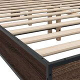  Okvir kreveta boja hrasta 120x200 cm konstruirano drvo i metal | shoptok.hr