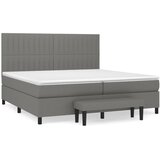  s oprugama i madracem tamnosivi 200 x 200 cm od tkanine | shoptok.hr