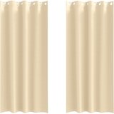  Zavjese za blackout s prstenovima 2 pcs Krema 245 x 140 cm | shoptok.hr