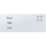vidaXL Stenska magnetna tabla bela 50x20 cm kaljeno steklo | Shoptok.si