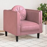 vidaXL fotelj z blazino roza žamet | Shoptok.si