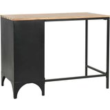 vidaXL Enojna pisalna miza trden les jelke in jeklo 100x50x76 cm | Shoptok.si