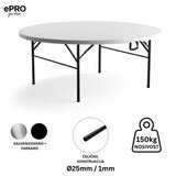  EPRO sklopivi baštenski sto Ø122 74cm, metal-plastika Cene