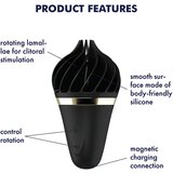 Satisfyer Sweet Treat - brezžični rotacijski klitorisni vibrator (črn) | Shoptok.si