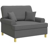  Fotelja s jastučićima Tamnosiva Tkanina | shoptok.hr