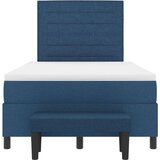  Box Spring postelja z vzmetnico in klopjo modra 120x190 cm tkanina, (22081165) Slike