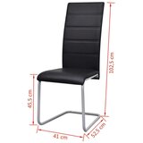  Nihajni jedilni stoli 4 kosi črno umetno usnje | Shoptok.si