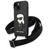 Karl Lagerfeld OVITEK MONOGRAM IKONIK PATCH CASE ZA IPHONE 14 PLUS ČRN, (21896882) | Shoptok.si