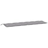  Jastuk za vrtnu klupu sivi 200 x 50 x 7 cm od tkanine Oxford | shoptok.hr