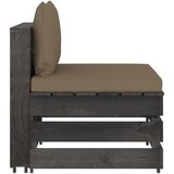 Maison Chic Sekcijski sredinski kavč - Sofa - Kanape z blazinami siv impregniran les, (21727332) | Shoptok.si