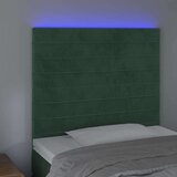  Uzglavlje tamnozeleno 80x5x118/128 cm baršunasto | shoptok.hr