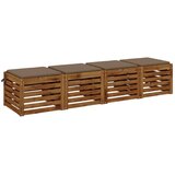  Jastučići za sjedalo od 4 dijela SOEST 4 kom. 100% poliester - Taupe (melange) 40 x 40 x 3 cm 4 | shoptok.hr