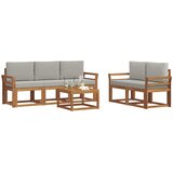  Set vanjskih sofa 6 kom. Prirodna i svijetlo siva | shoptok.hr