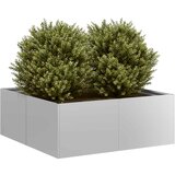 Maison Chic Cvetlični Lonec - Cvetlično korito 80x80x30 cm Pocinkano jeklo, (21789378) | Shoptok.si
