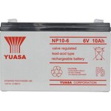 Yuasa NP10-6 NP10/6 svinčeni akumulator 6 V 10 Ah svinčevo-koprenast (ŠxVxG) 151 x 97.5 x 50mm ploščati vtič 4,8mm brez vzdrževanja, vds certifikacija, (20438082) u