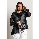 Fenzy Ohlapna Majica Na Preklop, Črna | Shoptok.si