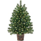 vidaXL Umestno božično drevo med 150 LED Zelena 90 cm PE in PVC | Shoptok.si