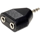 Value 11.99.4440 utičnica audio adapter [1x 3,5 mm banana utikač - 2x priključna doza za 3,5 mm banana utikač] crna | Eponuda.ba