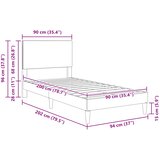  Krevetna konstrukcija Krem 90 x 200 cm Kordura tekstil | shoptok.hr